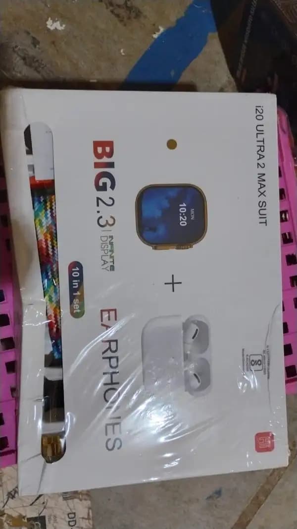 i20 ULTRA 2 MAX SUIT, Ultra 2 Smart Bluetooth Smart watch + Earphones with Seven Straps (10 Pcs) - Image 7