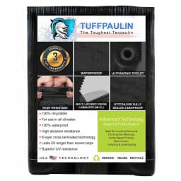 TUFFPAULIN - 120 GSM Tarpaulin (Tirpal, Tadpatri, Tharpai) Thadika Resistant, 100% Waterproof With 6 Layer MLCL 3D Rib Technology. 17