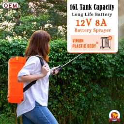 OEM Battery Operated Sprayer 12V x 8A (16 Liter Capacity) High-Pressure Knapsack For Agriculture, Gardening & Pest Control 5