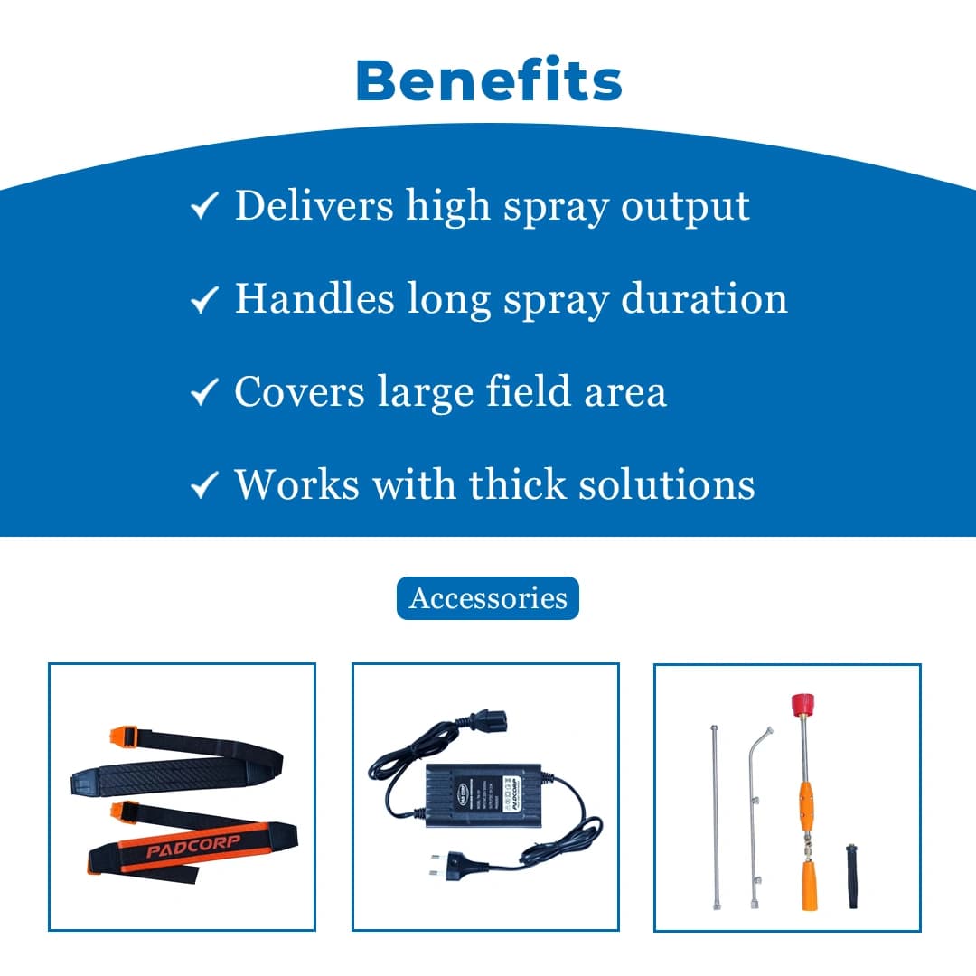 Pad Corp New Double Shark 3.0 Double Motor Battery Sprayer, 12V x 14Ah Battery Sprayer 18L Tank, 6 Month Warranty With 2 FT Gun (Color May Vary) - Image 4