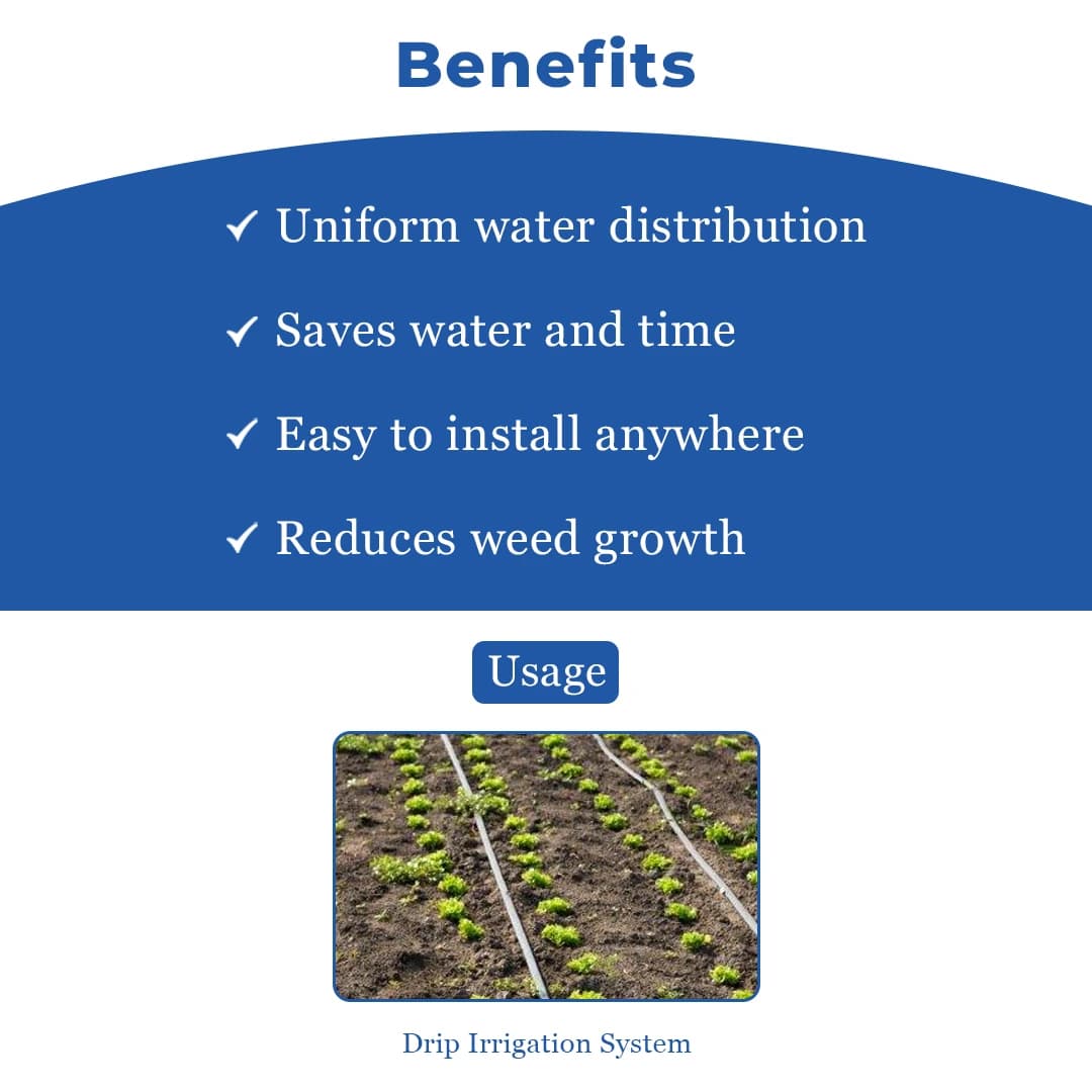 Siddhi Drip Irrigation Pipe Lateral 20mm Pipe (Length - 300 Meter) , UV resistant, LLDPE Material - Image 4