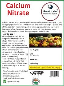 Greatindos Premium Quality Calcium Nitrate Ca 18.80% , N 15.50% Fertilizer For Plants, Make The Soil Better For Crops. - Image 3