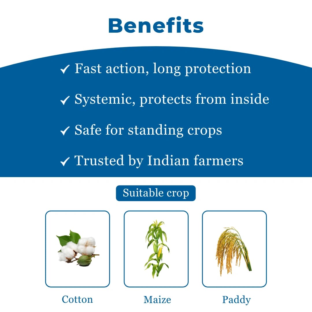 Coromandel Parryfos Monocrotophos 36% SL Insecticides, Controls Sucking, Bollworms, Leaf Eating Beetles, Mealy Bugs & Mites. - Image 4