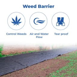 Mipatex Premium Garden Weed Control Barrier Sheet Mat, Durable Quality, Easy To Use and Set-Up. 3
