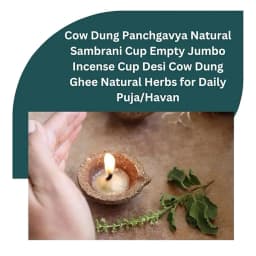 Radhe Cow Dung Panchgavya Natural Sambrani Empty Cup, For Daily Puja Or Havan (Pack Of 36) 4