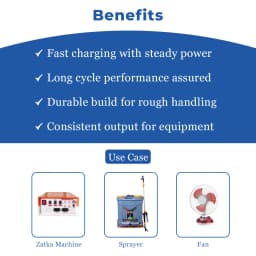 Radhe Agri 12V x 15Ah Rechargeable Lithium Ion Battery, Usage For Agricultural Sprayers & Zatka Machine - Long Backup With 1-Year Warranty 4