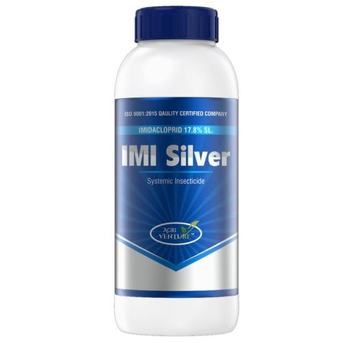 एग्रीवेंचर आईएमआई सिल्वर (इमिडाक्लोप्रिड 17.8% एसएल) कीटनाशक, सफ़ेद मक्खी, सफ़ेद पीठ वाला फुदका और थ्रिप्स के लिए सर्वश्रेष्ठ
