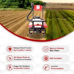 Balwaan BW-25 Mini Tiller 63CC, 2 Stroke, For Soil Preparation And Removes Unwanted Weed 6