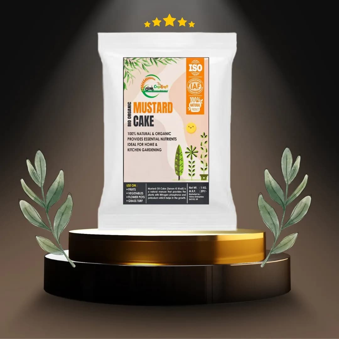 Cropkraft Mustard Cake, Natural Organic Fertilizer For Thriving Plants, Protect Plants From Soil-borne Pests And Pathogens. - Image 2