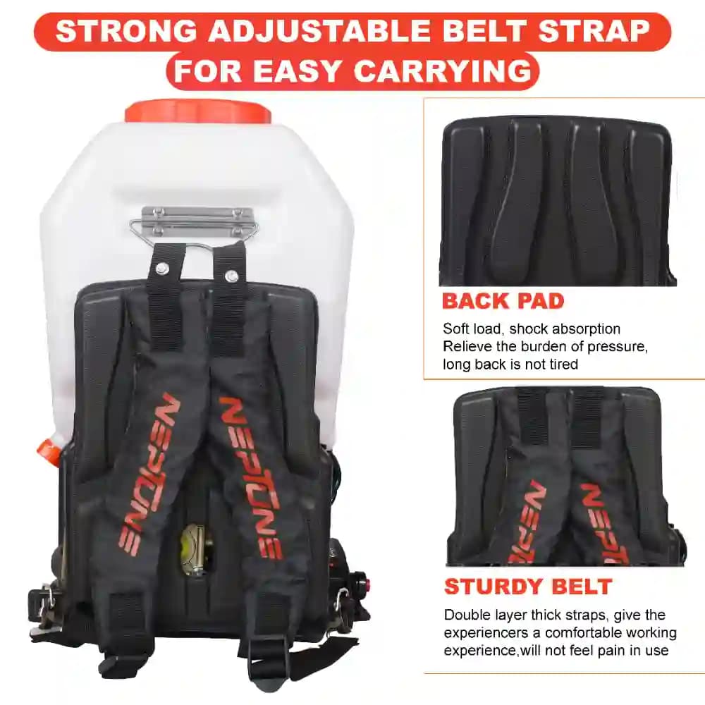 Neptune Model-967 Knapsack Power Sprayer, 4-Stroke 31CC Petrol Engine, 20L Tank, 2 Types Spray Guns Included, Ideal for Farming, Agriculture & Garden - Image 7