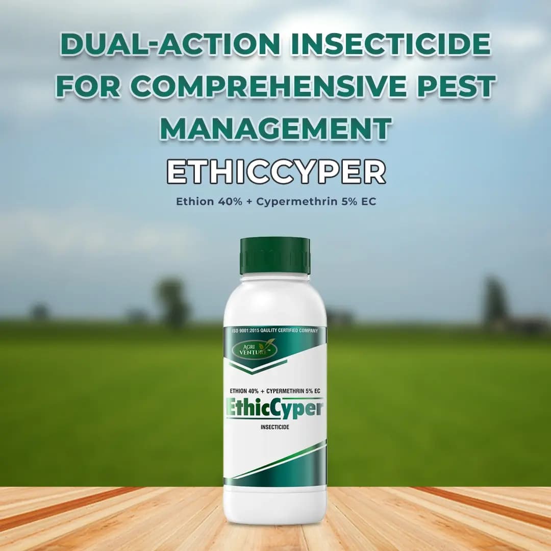 Agriventure Ethiccyper (Ethion 40% + Cypermethrin 5% Ec) Insecticide, Highly Effective Against Bollworms - Image 2