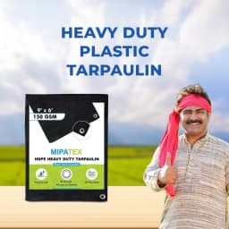 मिपाटेक्स तिरपाल, 150 जीएसएम, वाटरप्रूफ बहुउपयोगी उपयोग, एल्युमीनियम आईलेट्स के साथ पॉली ताड़पत्री। 5