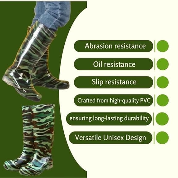 Radhe Gum Boot For Men Flexible PVC, Puncture And Tear Resistant, Anti-Static, Anti-Slip, Oil, Water, Acid Resistance Safety Boot (Olive Green) - Image 2