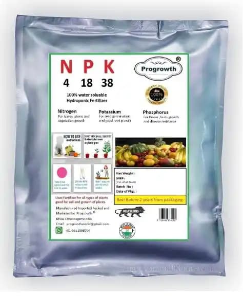 Greatindos Premium Quality Grade-A NPK 4:18:38 Hydroponic Fertilizer, For Overall Plant Growth - Image 1