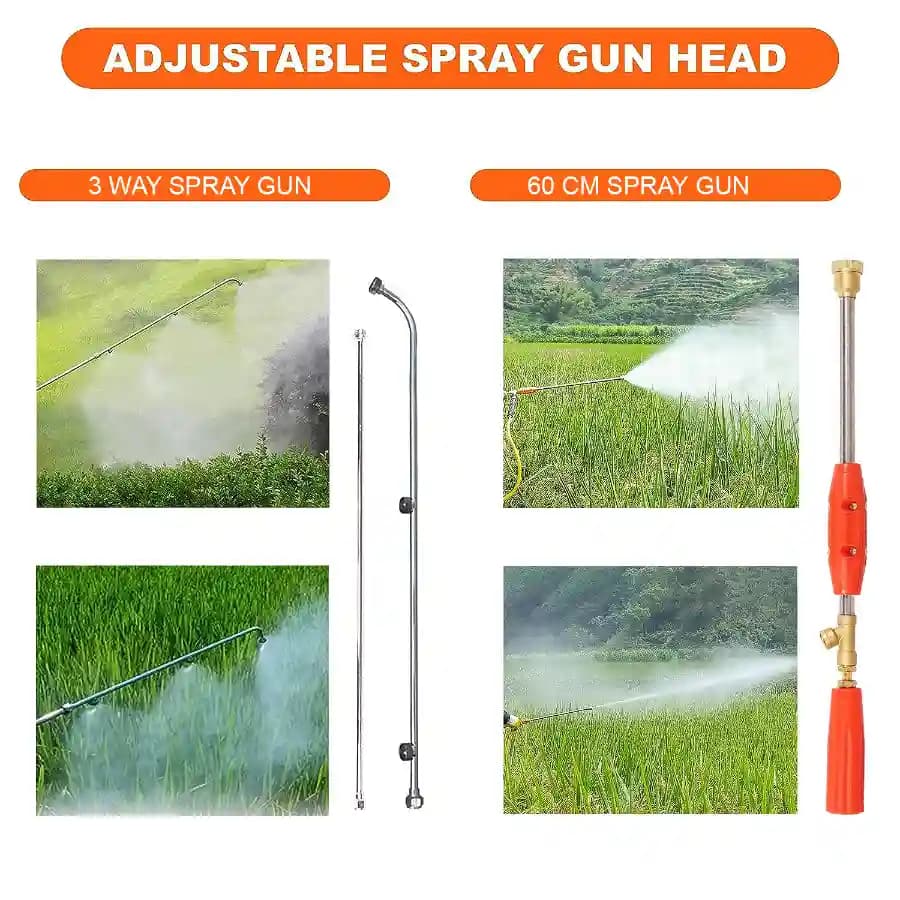 Neptune Model-608 Knapsack Power Sprayer, 2-Stroke 26CC Petrol Engine, 16L Tank, 2 Types Spray Guns Included, Ideal for Farming, Agriculture & Garden - Image 3