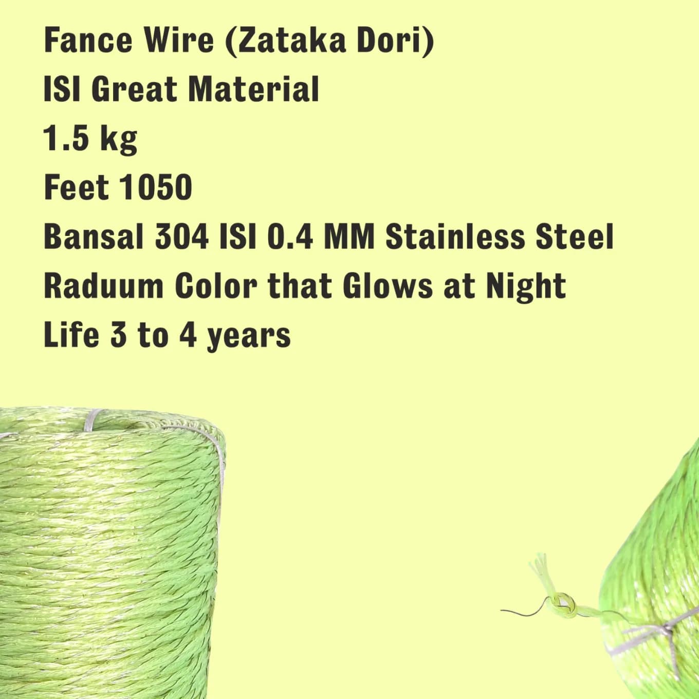 Radhe 1.5 Kg Electric Zhataka Dori Or Electric Fence Wire, Radium Equipped, Covers Upto 320m Of Area - Image 4
