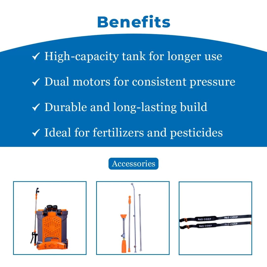 Pad Corp Double Bull Battery Operated Sprayer 12 Volt x 14 Amp (18 Liter Capacity) - Image 4