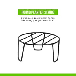 IFFCO Urban Garden Round Planter Stand Set of 4 Pcs, Metal Pot Stand For Indoor & Outdoor Plants 2