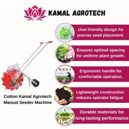 Kamal Agrotech Single Barrel Manual Seeder, Manual Seed Drill Machine, Imported, Premium Quality, Agriculture Use Purposes 2