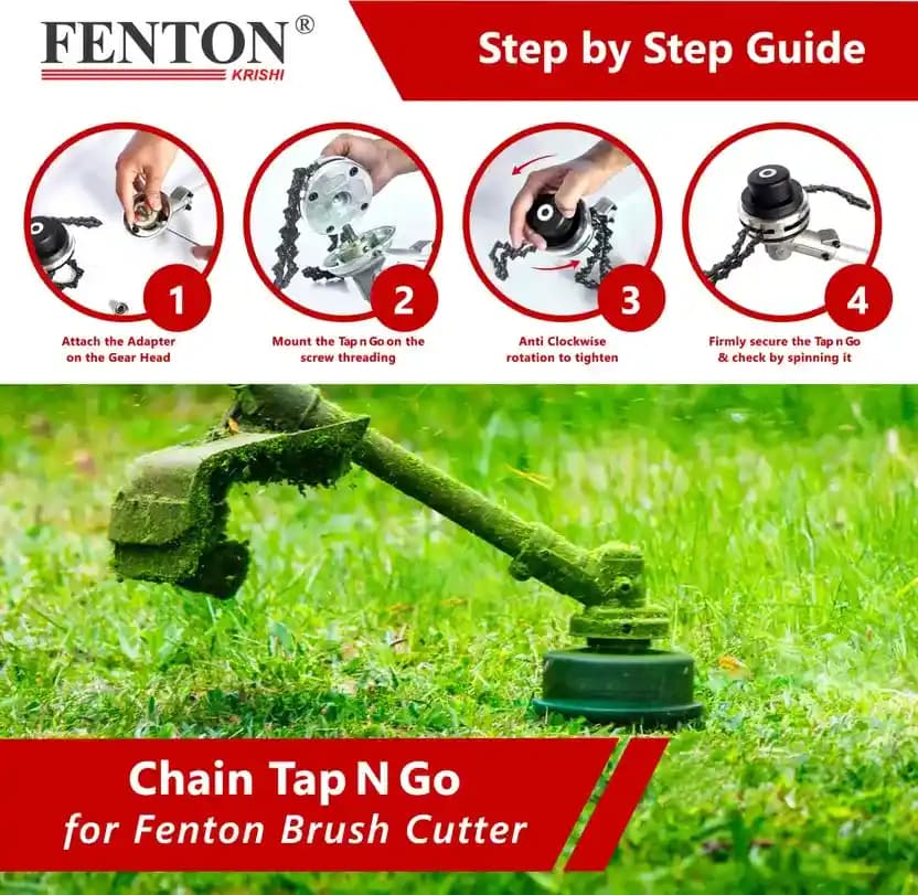 Fenton Krishi FKT-TP-C Chain Tap N Go For Brush Cutter, Fuel Grass Trimmer (Automated Feed) - Image 3