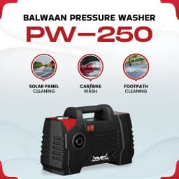Balwaan PW-250 Pressure Washer, 120-150 Bar Rated Pressure, 1800W Motor, Compact And Powerful, Less Water Consumption 10