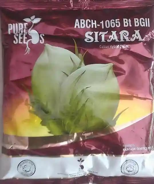 Kasvi Sitara ABCH 1065 BT BG II Hybrid Cotton Seeds, Whiter and Big Bolls (475 Gram) - Image 1