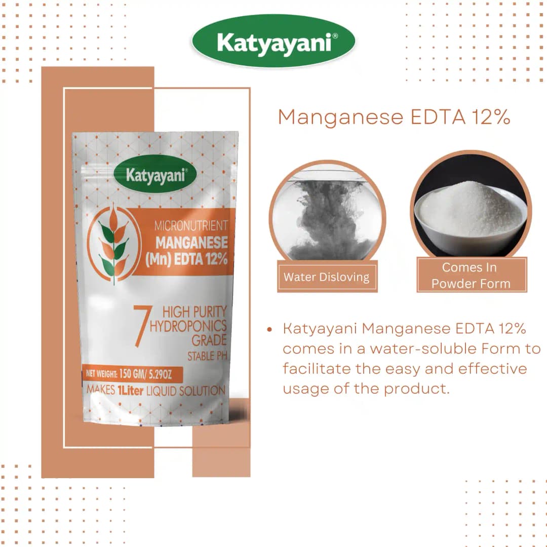 Katyayani Manganese EDTA 12%, Hydroponics Grade, Effective Solution For Manganese Deficiency and Plant Growth - Image 3