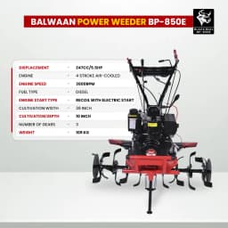 Balwaan BP-850E Black Bull Power Weeder, 247CC 4 Stroke Air Cooled Diesel Engine, Recoil and Self Start 3