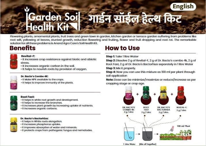 Dr. Anand Garden Soil Helth Kit, Soil Application Kit, Improve Physical, Chemical & Biologicals Properties of Soil - Image 3