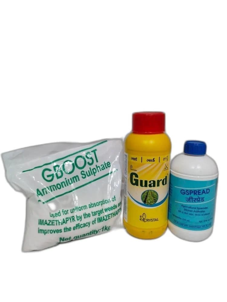 Crystal Guard Imazethapyr 10% SL Herbicide, Use For Controlling Narrow and Broad Leaf Weed (Guard 1 Ltr + Gspread 750 ML + Gboost 1 Kg) - Image 2