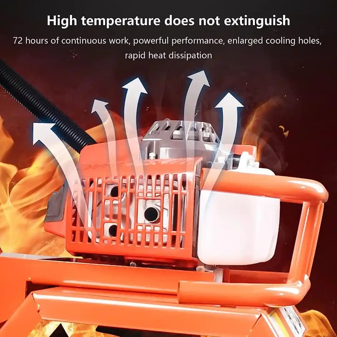 Neptune NC-62 Heavy-Duty Mini Tiller, 62CC 3HP Petrol Engine, High Carbon Blades, 16 Width, 4 Depth, Perfect for Agriculture, Farm & Garden Work - Image 4