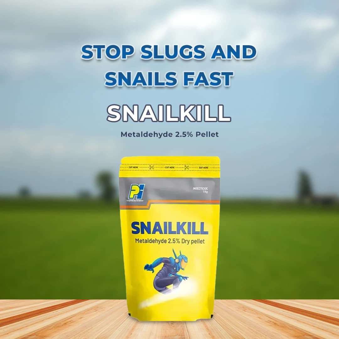 PI Industries Snailkill Metaldehyde 2.5% Pellet, Insecticide, For Crops Like Potato, Sweet Potato, Carrot, Citrus Plants, Grapevine, Tea Plantations - Image 2