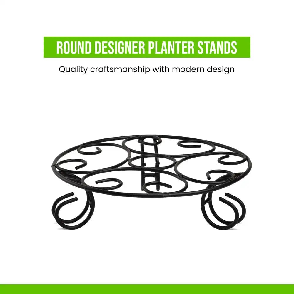 IFFCO Urban Garden Round Designer Stand Set, Metal Planter, Stylish & Durable For Indoor & Outdoor Use - Image 6
