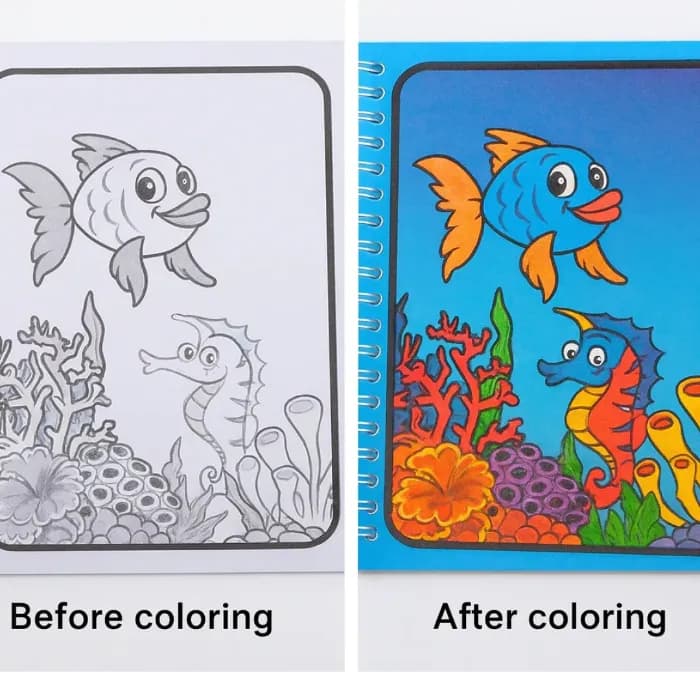 Magic Water Quick Dry Book Water Coloring Book Doodle With Magic Pen Painting Board - Image 5
