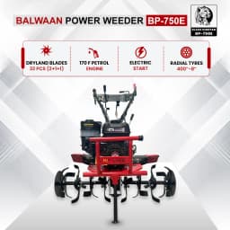 Balwaan BP-750E Black Cheetah Power Weeder, 212CC 4-Stroke Petrol Engine, 32 Blades For Efficient Weeding 3