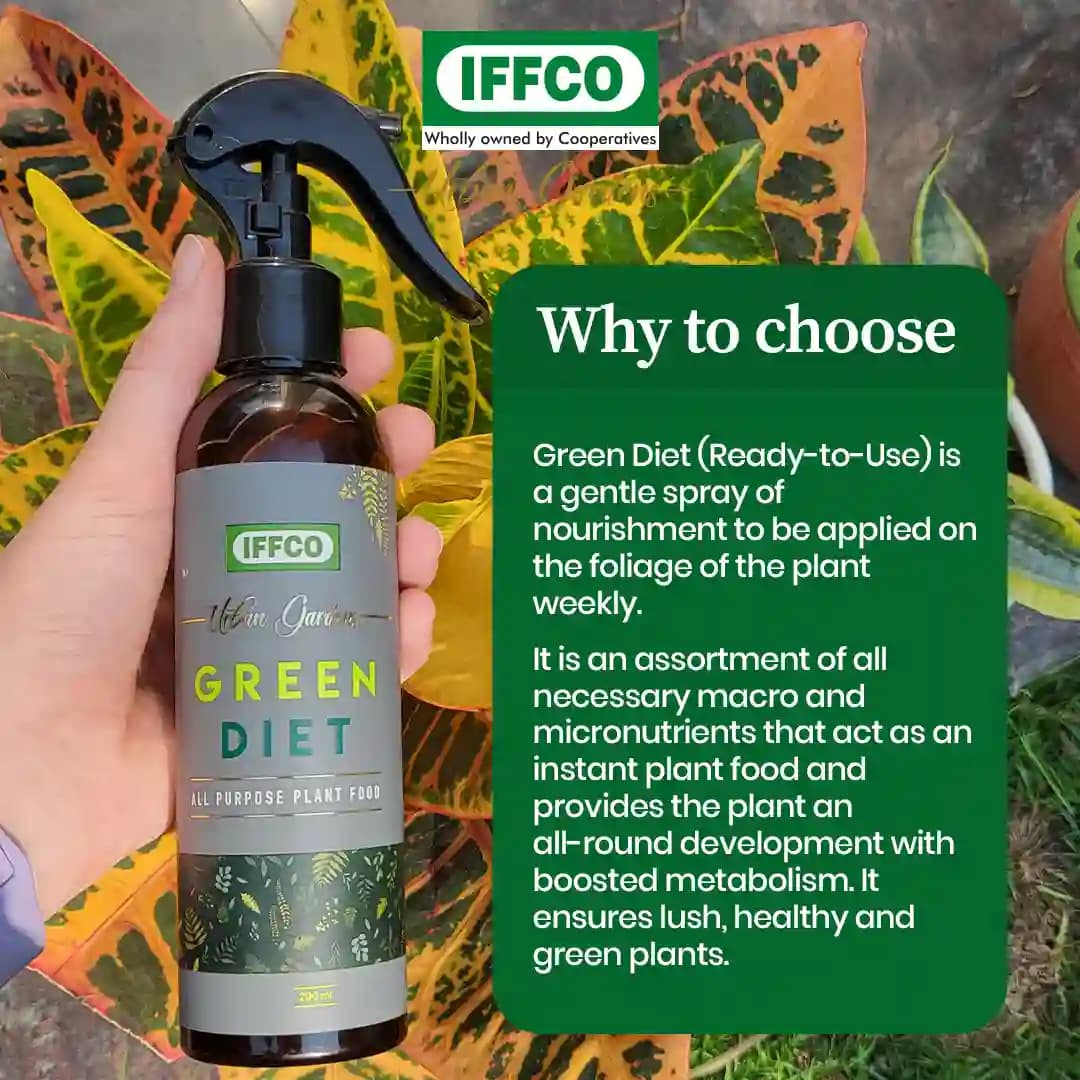 IFFCO Urban Garden Green Diet Organic Liquid Fertilizer, Boost Plant Growth, Balanced Nutrients For Indoor And Outdoor, Ready To Use - Image 4