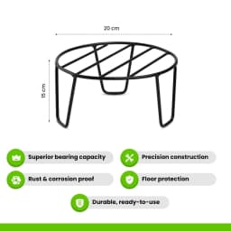 IFFCO Urban Garden Round Planter Stand Set of 4 Pcs, Metal Pot Stand For Indoor & Outdoor Plants 3