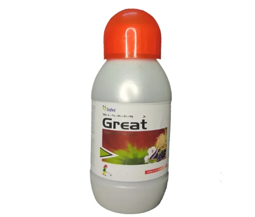 सैफेक्स ग्रेट जिबरेलिक एसिड + आयरन + मैंगनीज + जिंक + मैग्नीशियम, सभी प्रकार के फल, फूल और सब्जियों के लिए