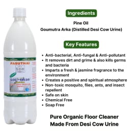 Pasuthai Gou Shudh Floor Cleaner (JASMINE), Chemical Free, Kills 99.9% Germs, Antibacterial, Suitable for All Floors, Tiles, Marble, Concrete Surface 4