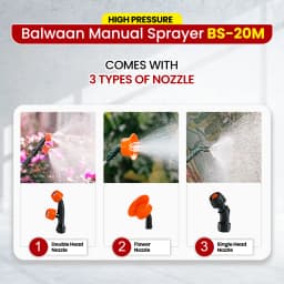 Balwaan BS-20M Gold Series Manual Sprayer, High Pressure Sprayer, Durable Material, 20 L Tank Capacity, Suitable for Spraying in Agriculture 3