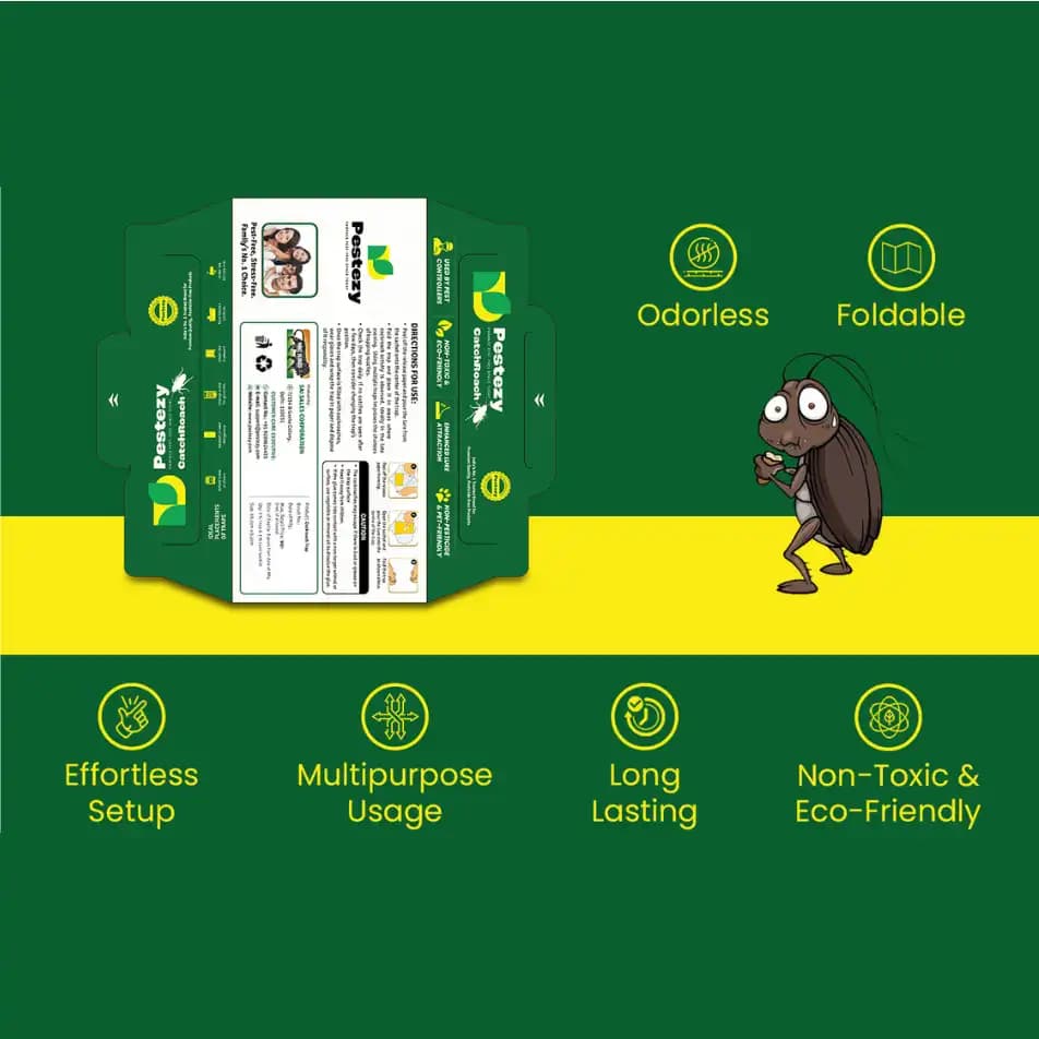 Pestezy CatchRoach Cockroach Trap, Non-Toxic, Eco-Friendly, Sticky Glue Traps For Home And Kitchen - Image 7