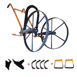 MAHAN MHAWH Manual High Arc Wheel Hoe with Oscillating Hoe 6 INCH (2 nos), Plow set , Cultivation Teeth (4 ) 5