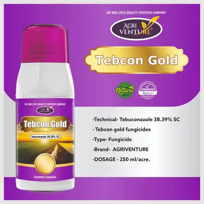 Agriventure Tebcon Gold Tebuconazole 38.39% SC Fungicide, Controls A Wide Range of Fungal Diseases, Including Powdery Mildew, Rusts. - Image 4