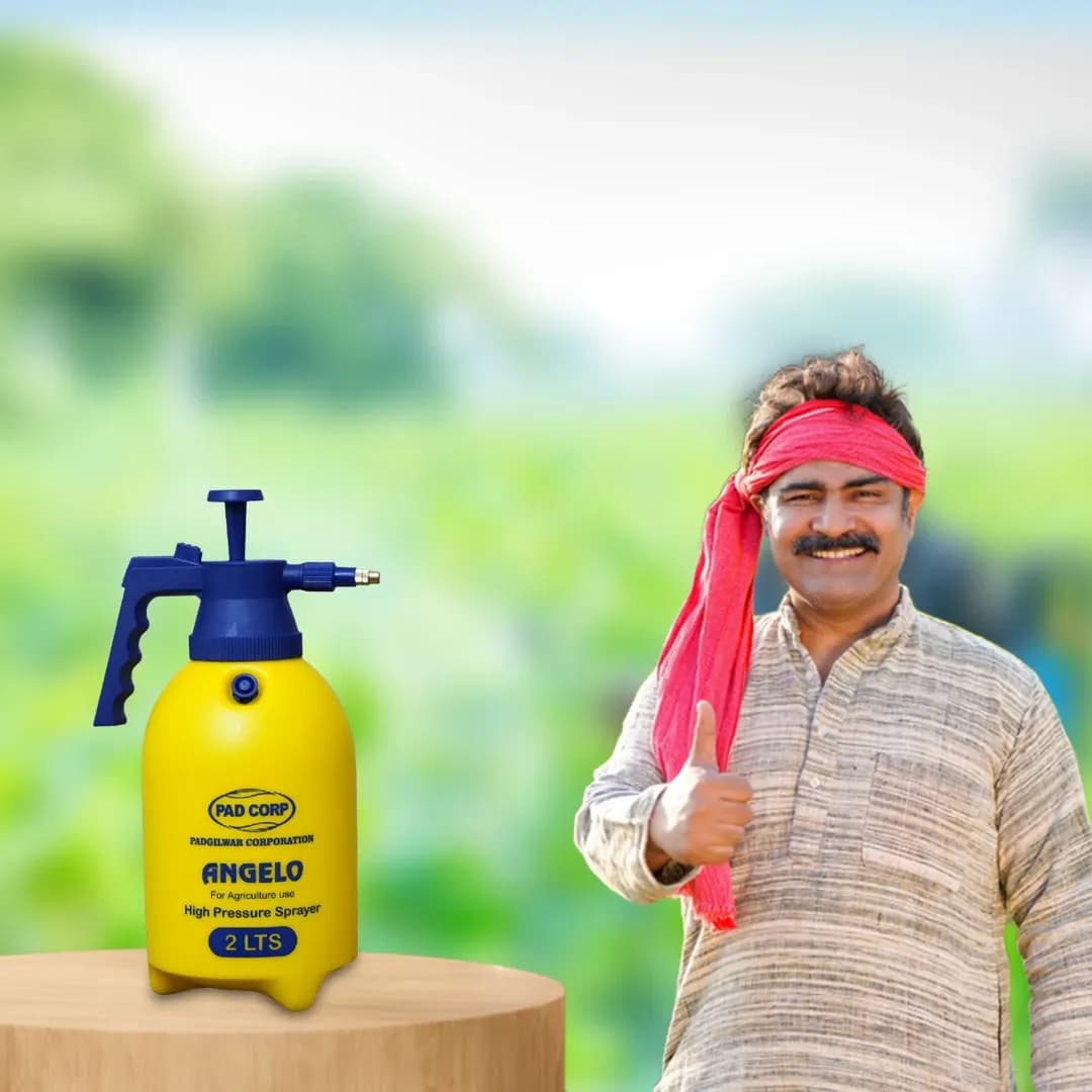 पैड कॉर्प - एंजेलो हाई प्रेशर स्प्रे पंप 2 लीटर, मजबूत और टिकाऊ प्लास्टिक स्प्रे पंप बागवानी के लिए, घर के बागवानी में उपयोग करने के लिए आसान - Image 5