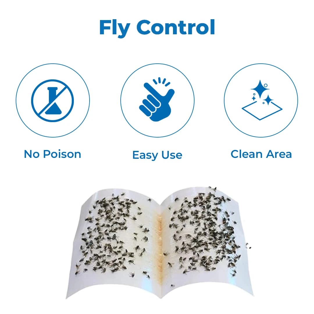 Green Revolution House Fly Trap (Pack of 10) Glue Trap, Insect Trap For Housefly, Poultry Flies, Sticky Paper - Image 3