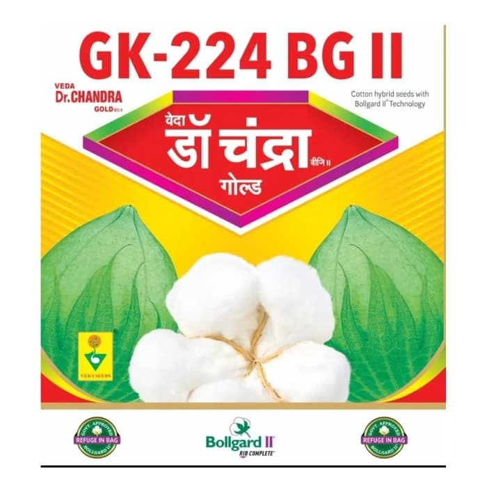 Veda Dr.Chandra Gold GK-224 BG-II Hybrid Cotton Seeds, Medium Crop Duration, Big Boll Size (475 Gm) - Image 3