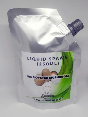 SporeKart King Oyster Mushroom Spawn Liquid Spawn, 100% Clean, Concentrated, Active Mycelium Liquid Spawn.