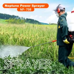 Neptune Model-708 Knapsack Power Sprayer, 2-Stroke 26CC Petrol Engine, 20L Tank, 2 Types Spray Guns Included, Ideal for Farming, Agriculture & Garden 2