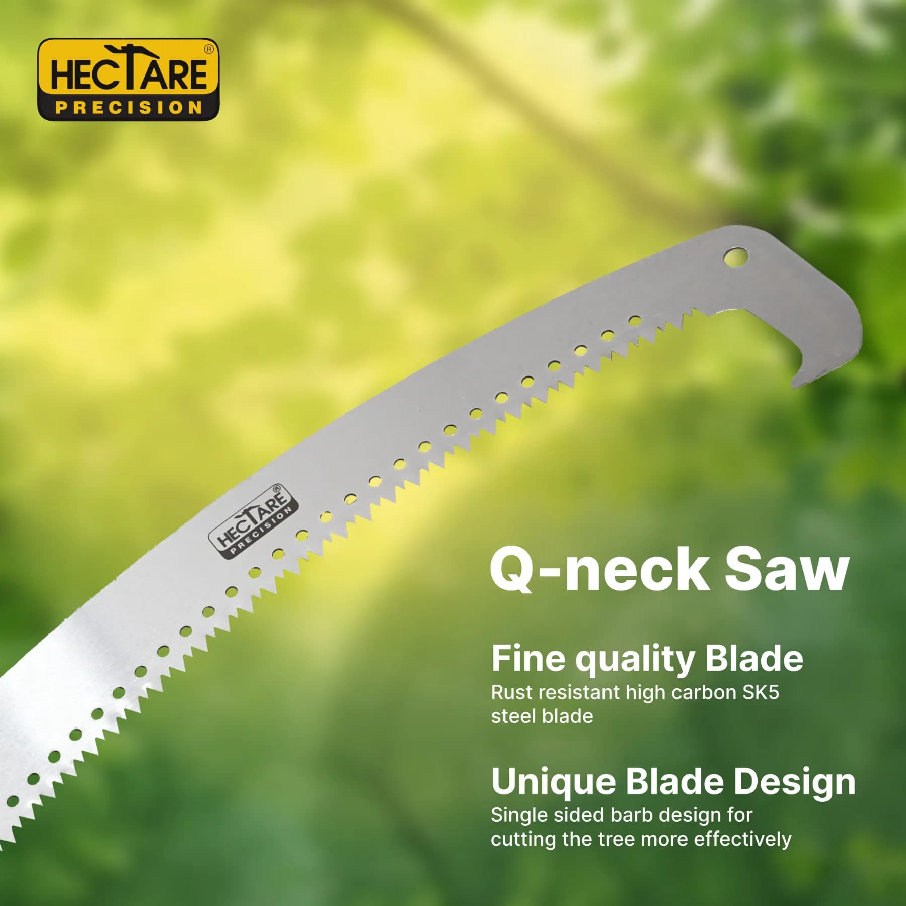 Hectare Precision Q\'neck Pruning Saw, 15 Inch Blade Double Serrated Saw For Branch Pruning, Provides Precise, Clean Cuts With Minimal Effort - Image 3
