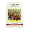 Ravi Tacoma-270 Hybrid Chilli Seeds, Dual Purpose Variety, Dark Red, High Pungency